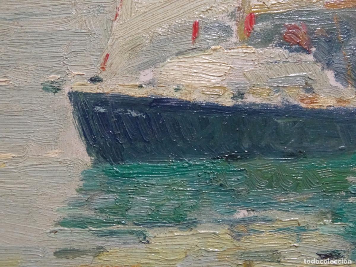 Arte: &Oacute;LEO SOBRE GABLEX ANONIMO. BARCA Y REFLEJOS. - Foto 11