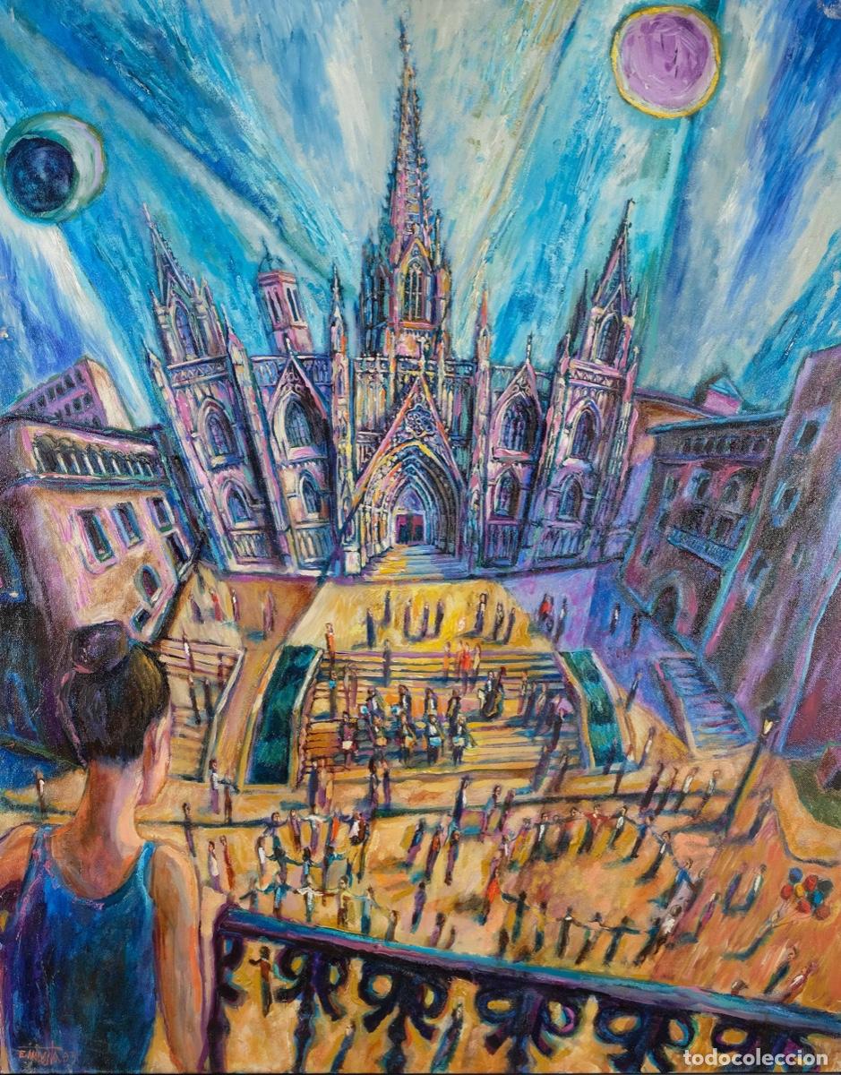 Arte: Edmundo Iniesta &oacute;leo sobre lienzo Sagrado Familia Firmado y fechado 1993