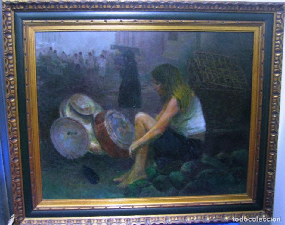 Arte: Mujer en Mercado - Foto 1