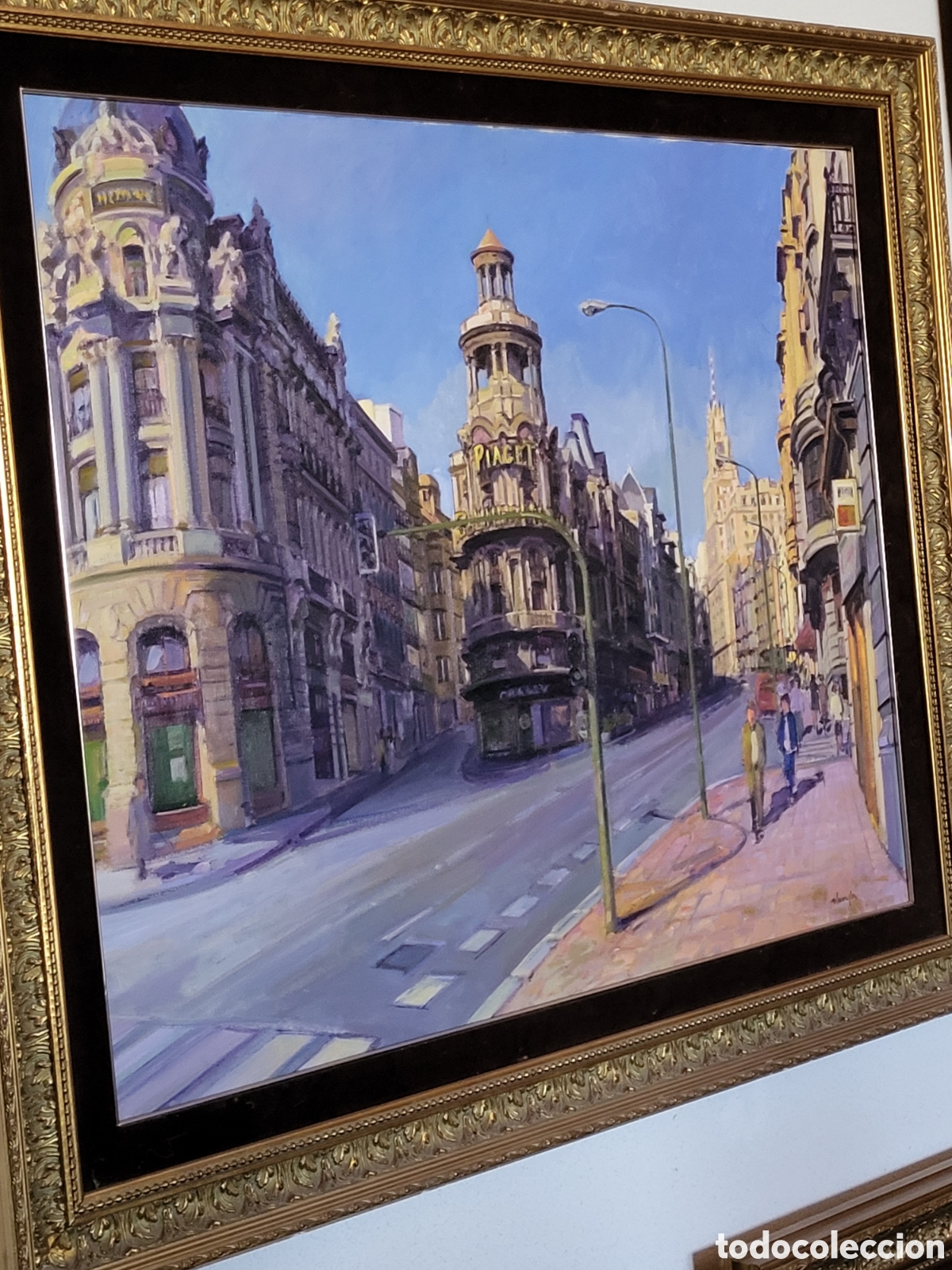 Arte: La Gran V&iacute;a, Madrid. Oleo/lienzo de Jaume Vilarrupla. medidas sin marco 100x81cm