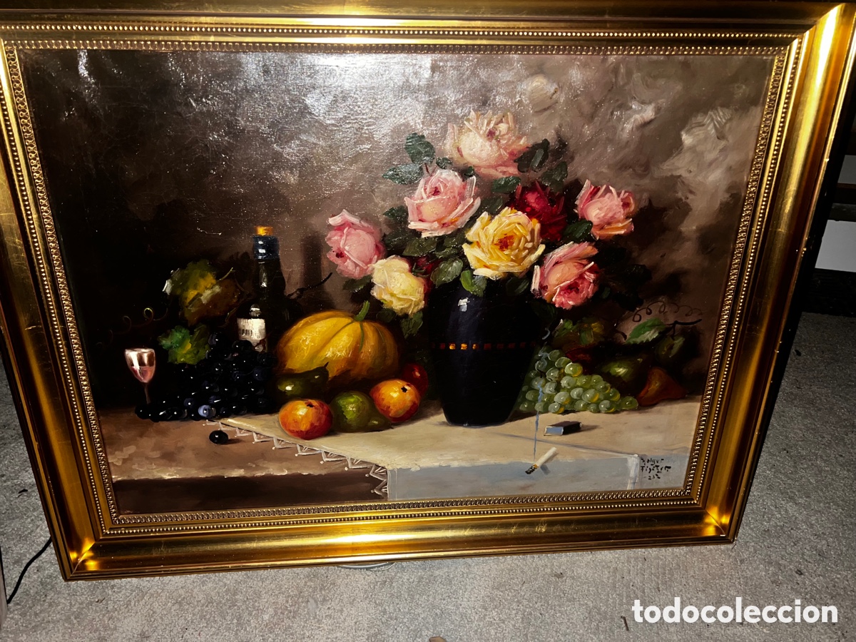 Arte: Bodeg&oacute;n de flores siglo XX - Foto 1