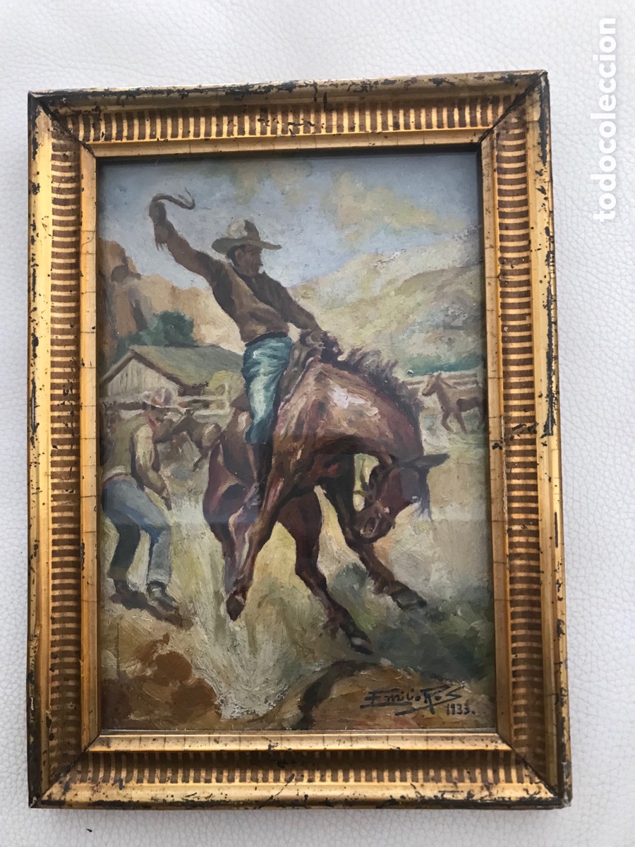 Arte: Oleo de 1933 antiguo - Foto 5