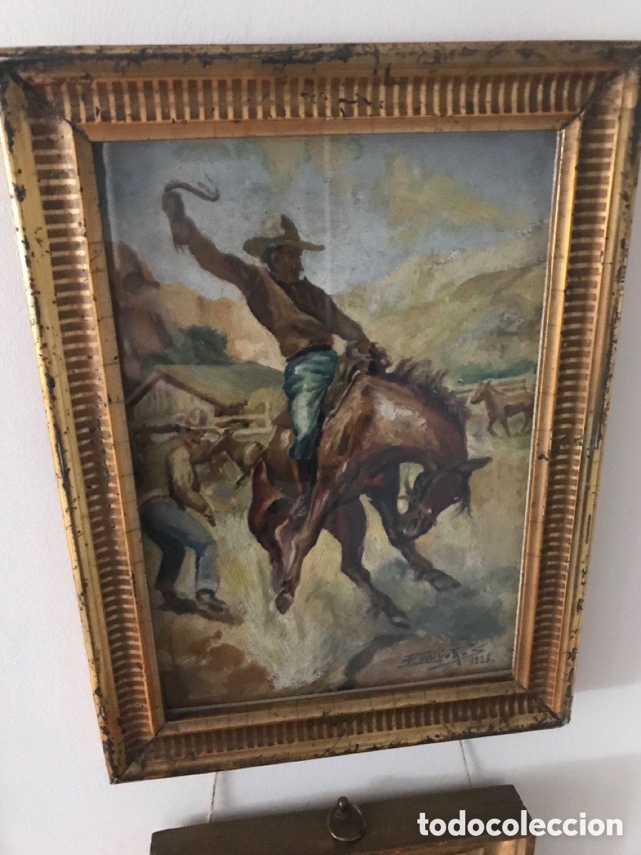 Arte: Oleo de 1933 antiguo - Foto 8
