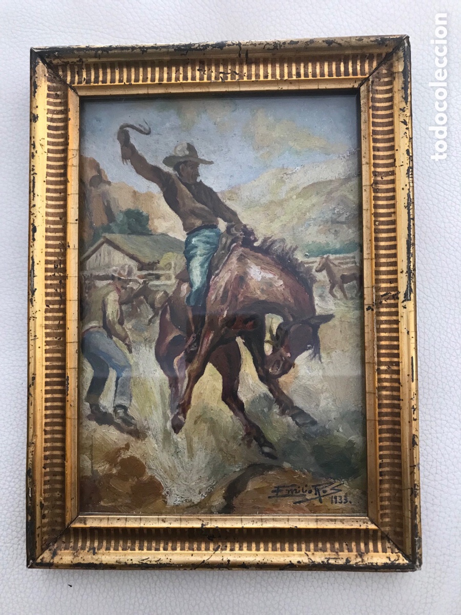 Arte: Oleo de 1933 antiguo - Foto 2