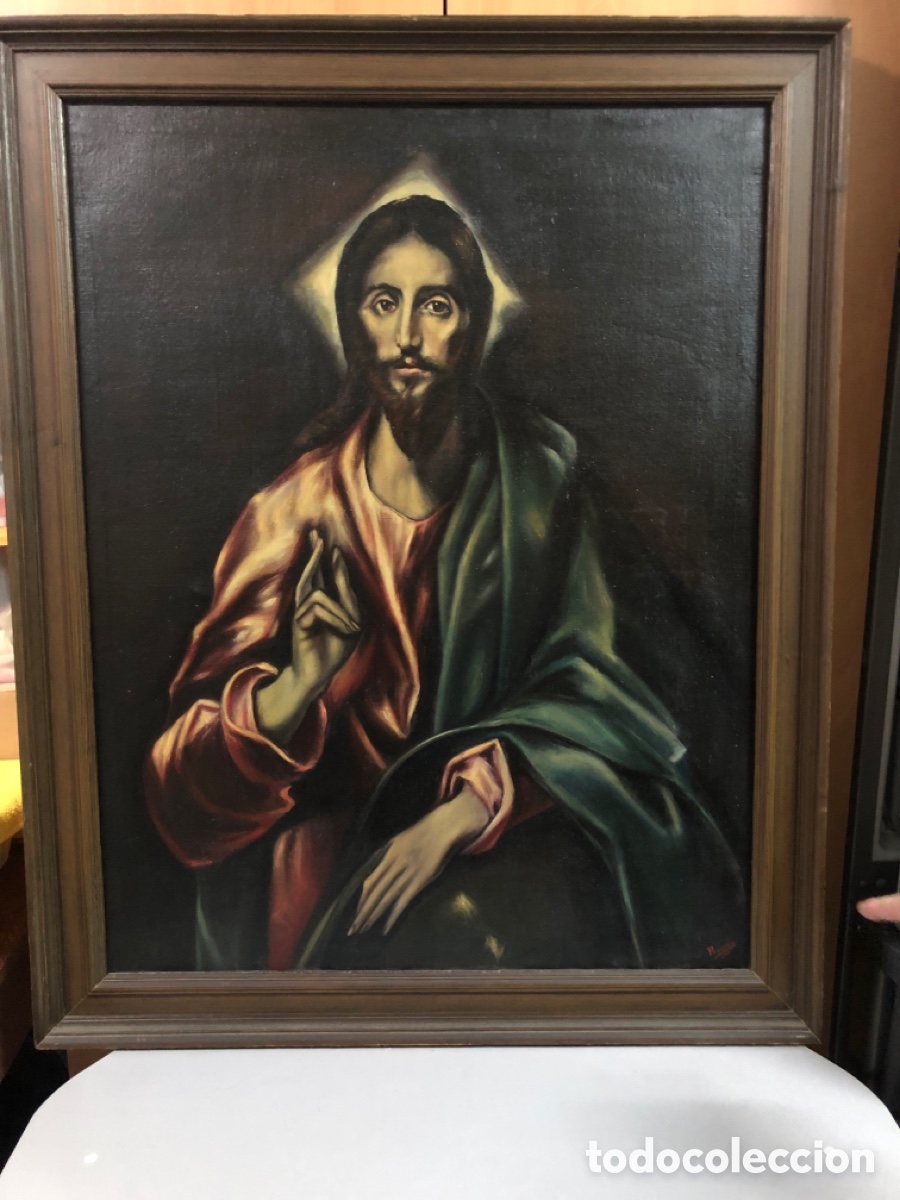 Art: OLEO SOBRE LIENZO, EL SALVADOR, COPIA DEL GRECO