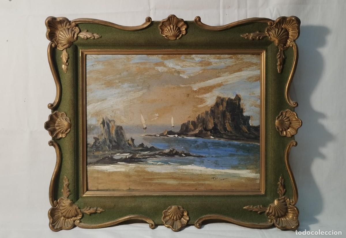 Arte: MARINA CON PE&Ntilde;ASCOS Y VELEROS - Foto 1