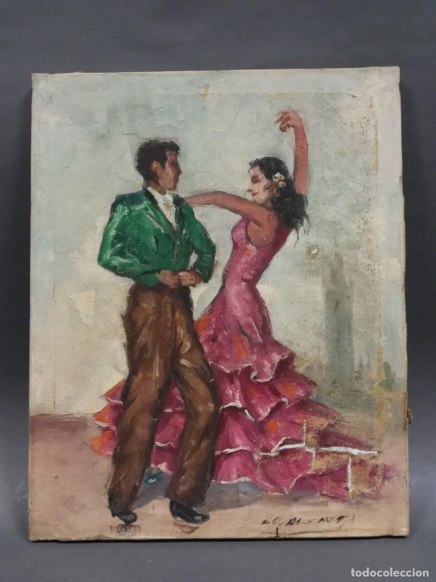 Art: OLEO SOBRE LIENZO BAILADORES DE FLAMENCO