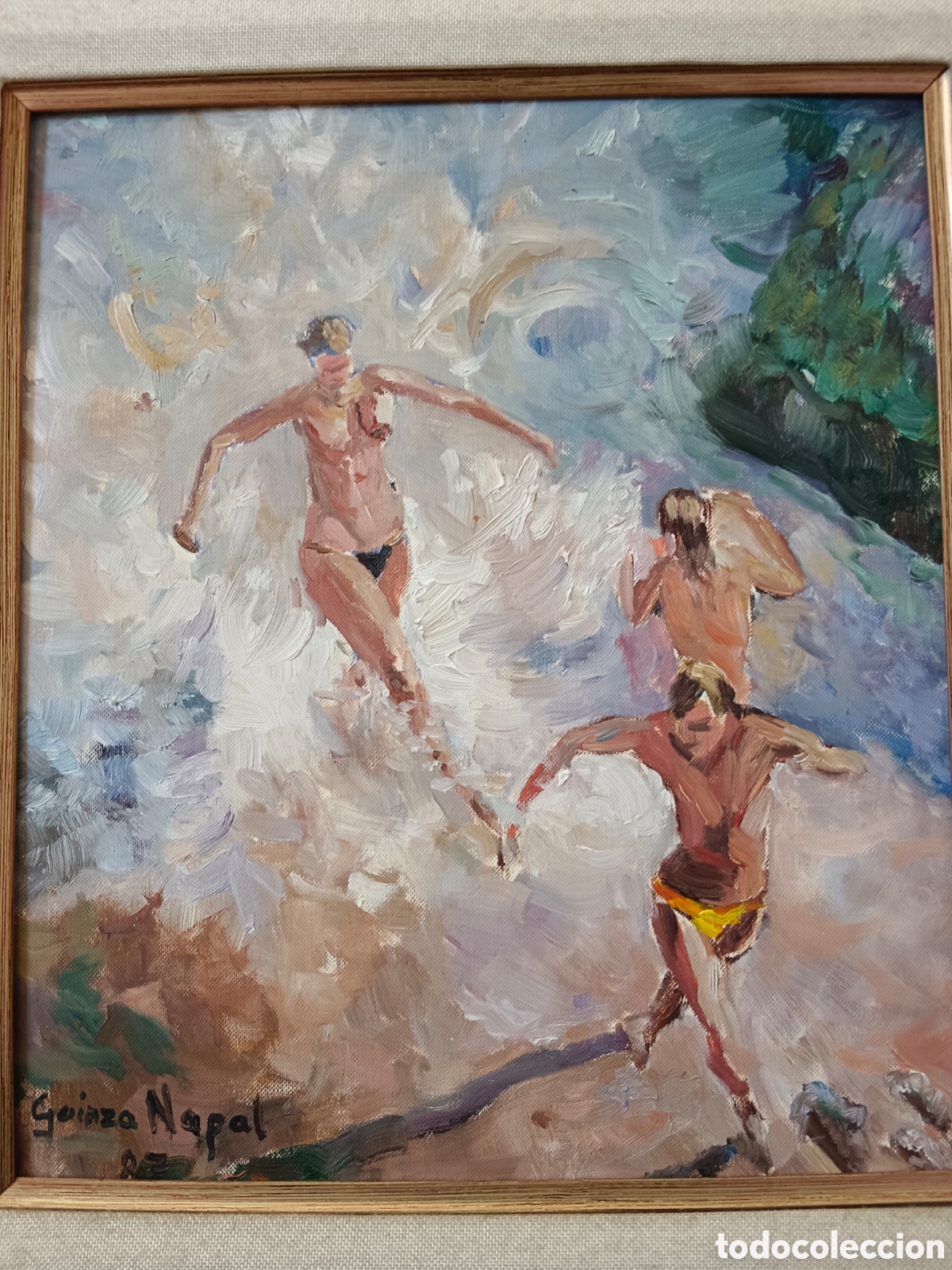 Arte: GAINZA NAPAL, OLEO SOBRE MADERA firmado Girona 1987
