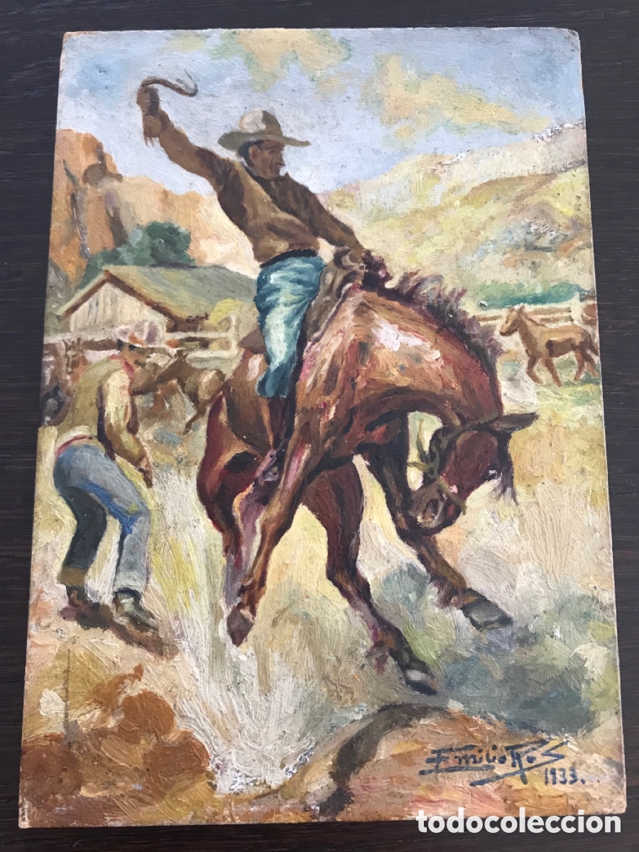 Arte: Oleo de 1933 antiguo - Foto 1