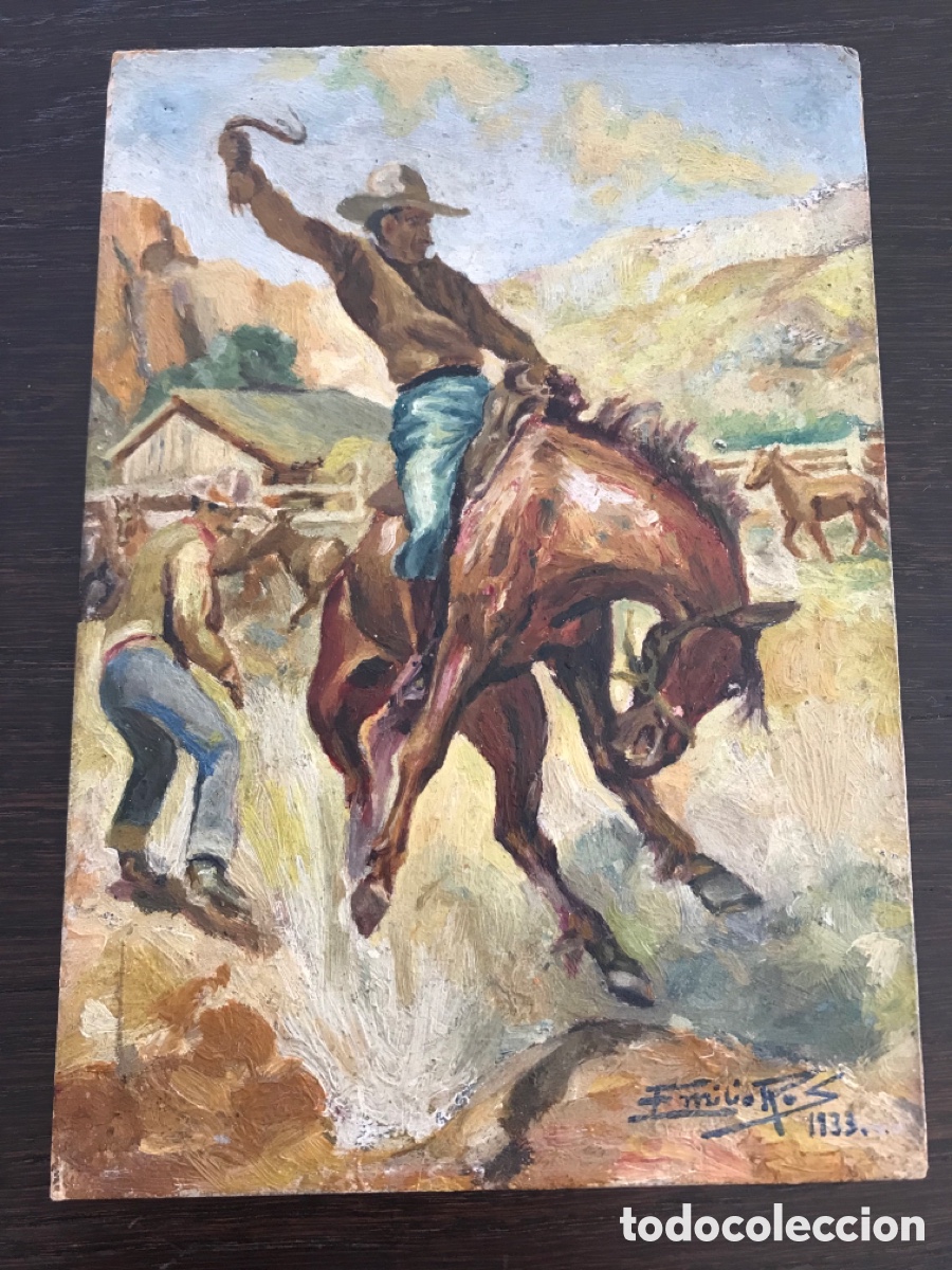 Arte: Oleo de 1933 antiguo - Foto 3
