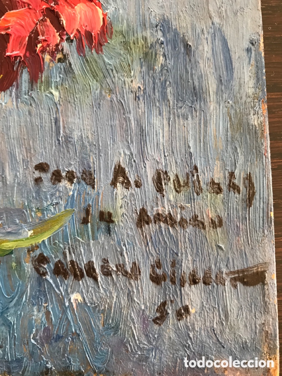 Arte: Oleo sobre madera con marco dorado - Foto 7