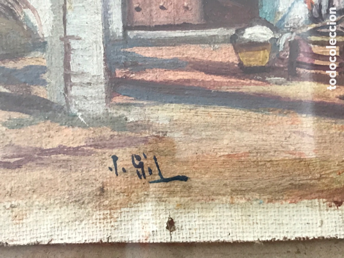 Arte: Oleo sobre lienzo pegado a cart&oacute;n - Foto 4