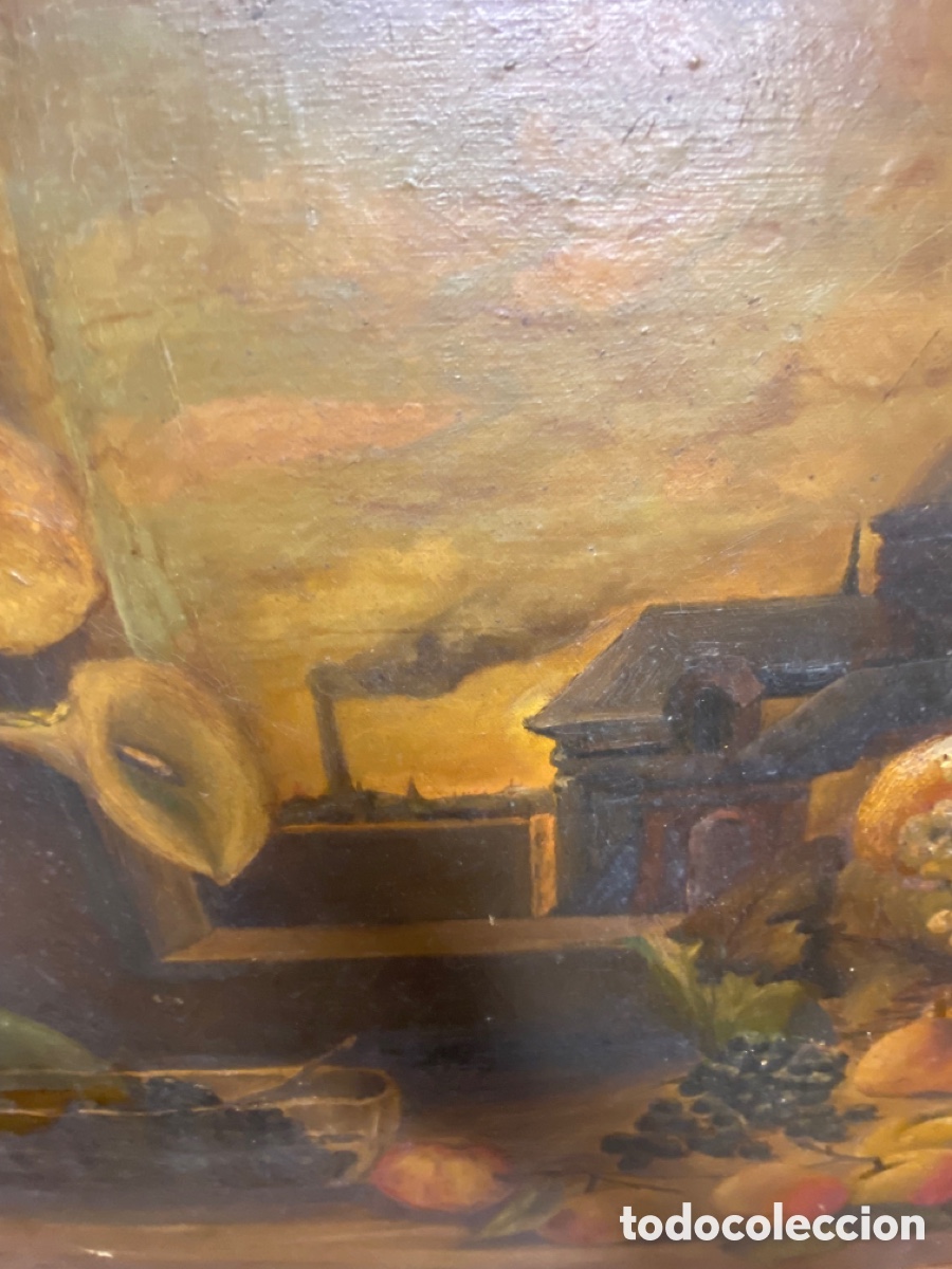 Arte: &Oacute;leo Bodeg&oacute;n de flores con chimenea - Foto 2