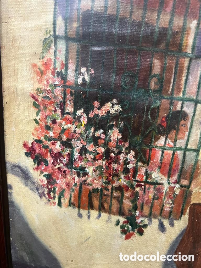 Arte: &Oacute;leo sobre lienzo firma a identificar - Foto 2