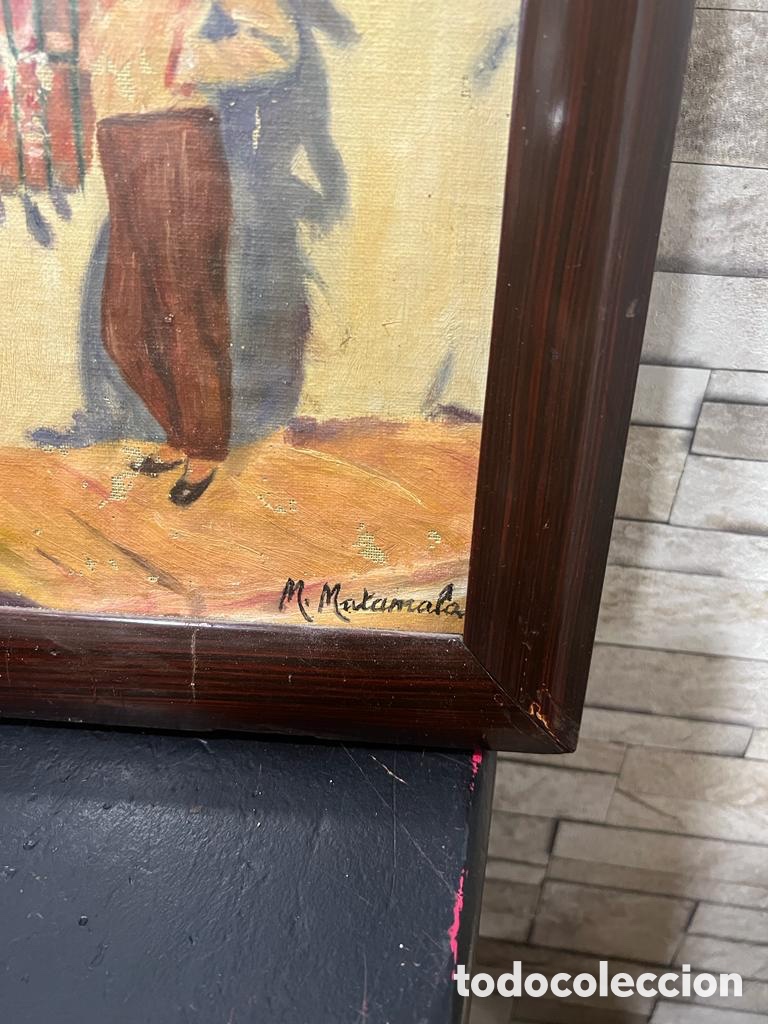 Arte: &Oacute;leo sobre lienzo firma a identificar - Foto 4