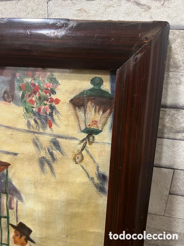 Arte: &Oacute;leo sobre lienzo firma a identificar - Foto 5