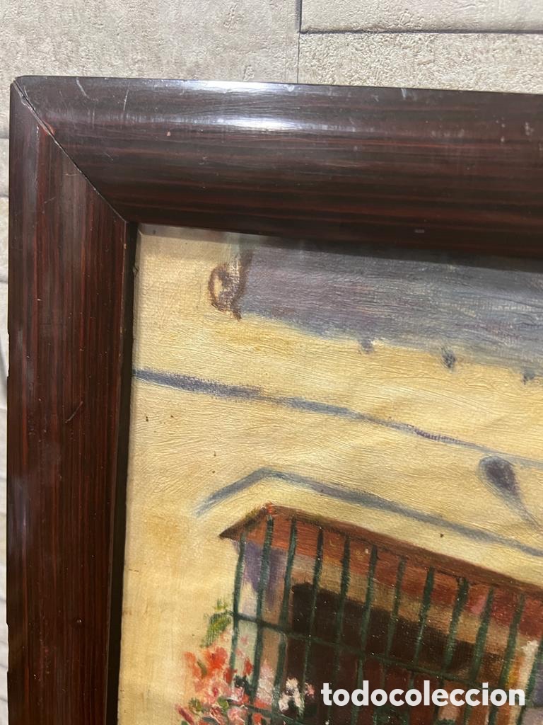 Arte: &Oacute;leo sobre lienzo firma a identificar - Foto 6