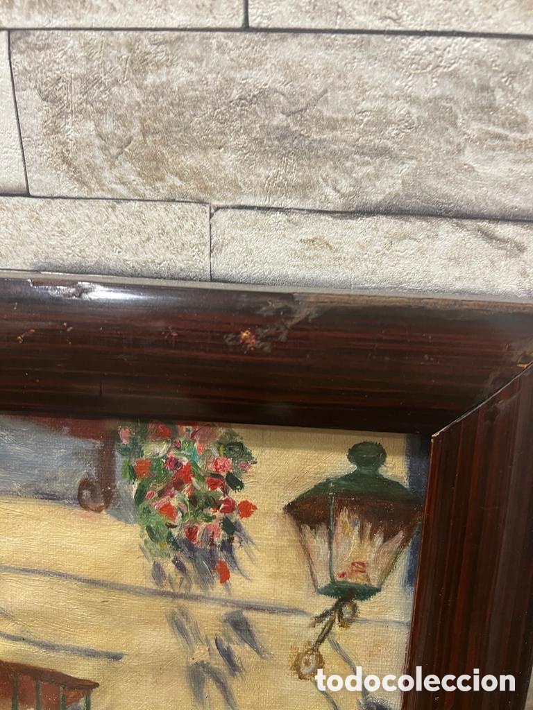 Arte: &Oacute;leo sobre lienzo firma a identificar - Foto 7