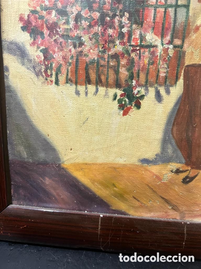 Arte: &Oacute;leo sobre lienzo firma a identificar - Foto 9