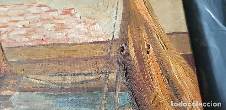Arte: E.COLOM BARCOS EN LA PLAYA DE PUEBLO - Foto 4