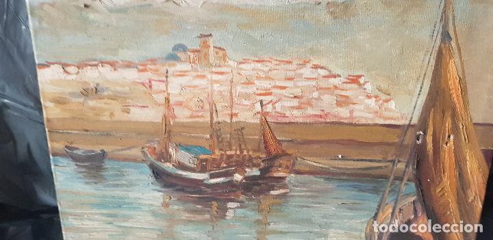 Arte: E.COLOM BARCOS EN LA PLAYA DE PUEBLO - Foto 7