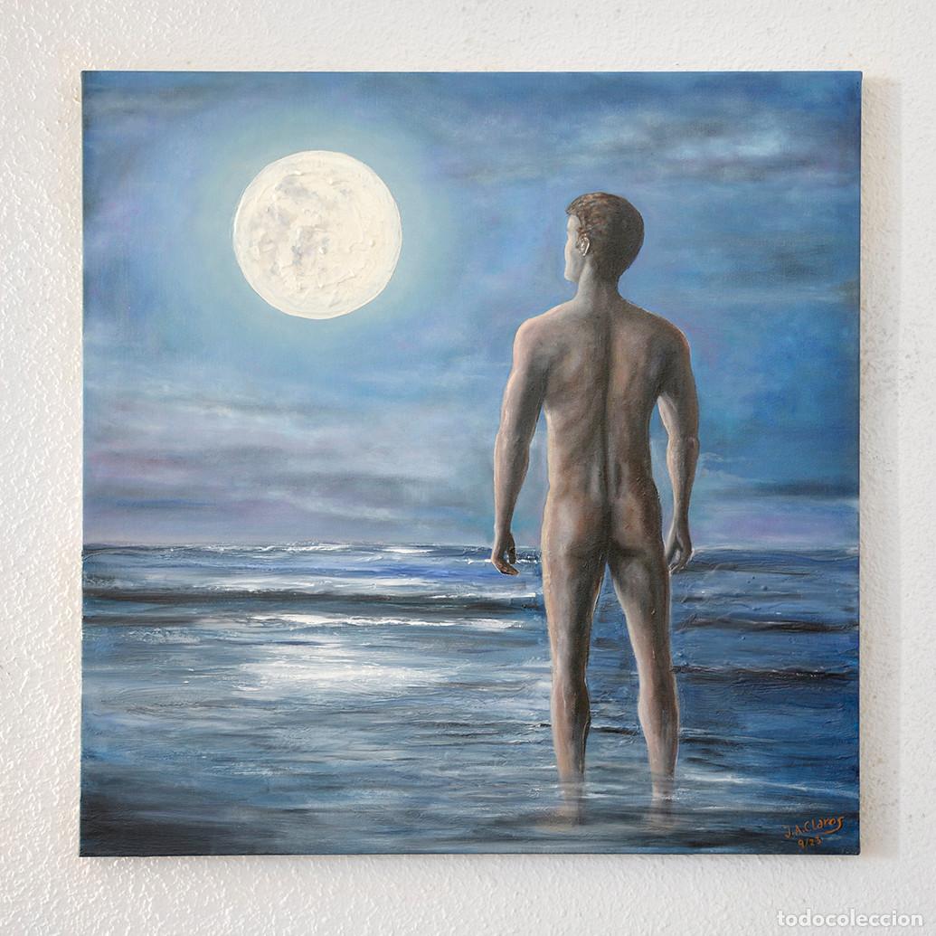 pintura al óleo. desnudo masculino. anatomía. c - Compra venta en  todocoleccion