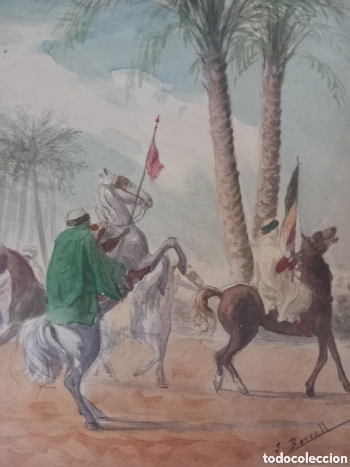 Arte: Pere Borrell del Caso acuarela - Foto 2