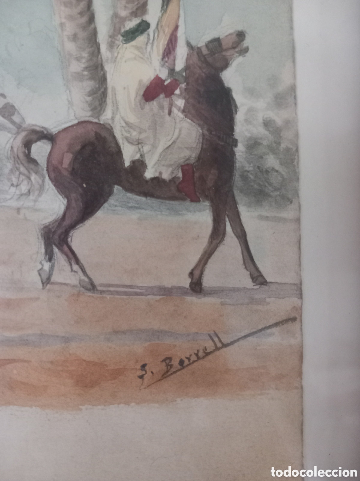 Arte: Pere Borrell del Caso acuarela - Foto 3