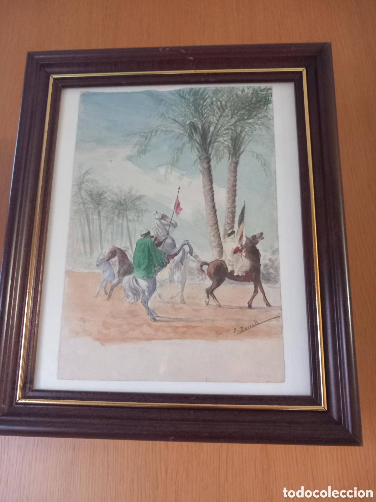 Arte: Pere Borrell del Caso acuarela - Foto 1