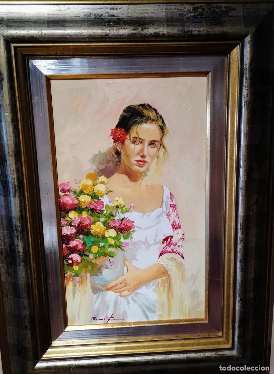 Arte: Joven con flores en el jard&iacute;n - Foto 2