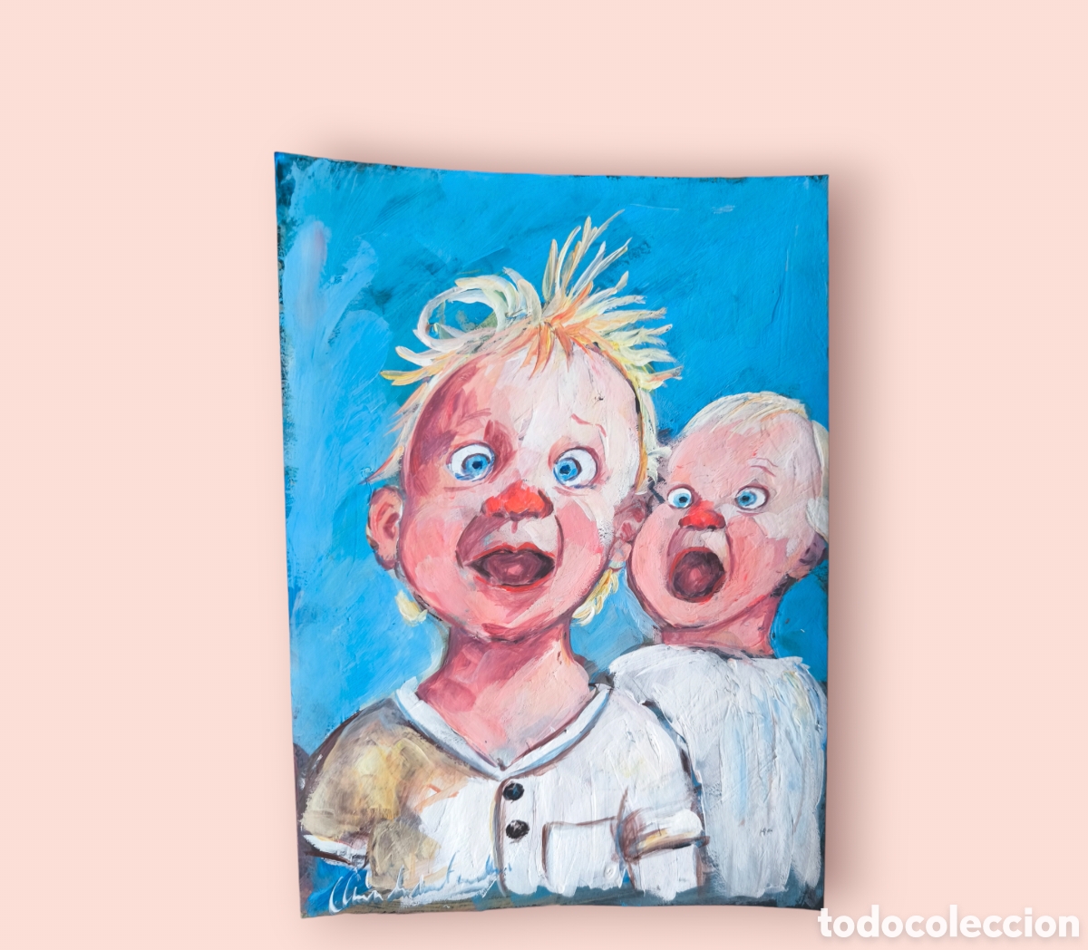 Arte: Rostro ni&ntilde;o miradas original