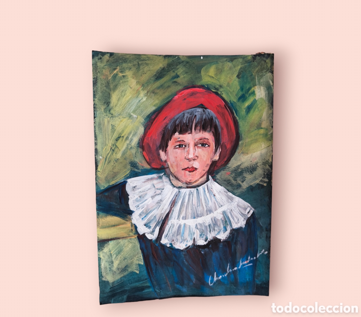 Arte: Ni&ntilde;o ( original ) acr&iacute;lico