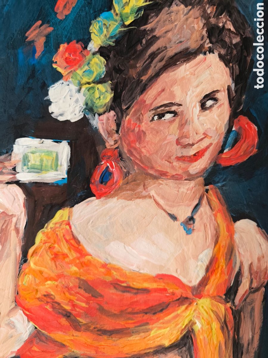 Arte: Retrato ni&ntilde;a (original) - Foto 2