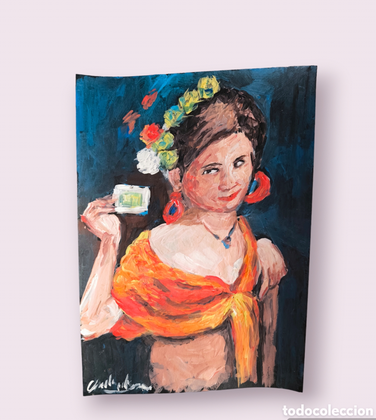 Arte: Retrato ni&ntilde;a (original) - Foto 1