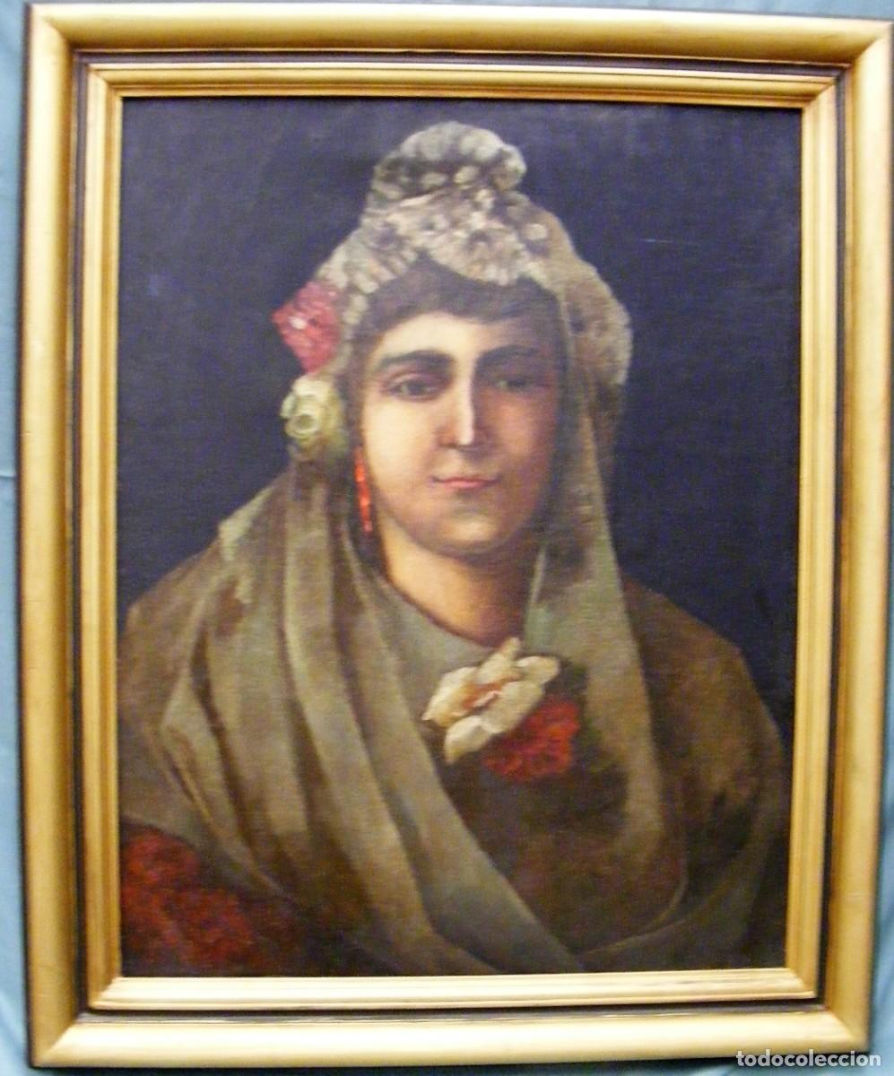 Arte: &Oacute;leo: Manola (mujer con mantilla) - Foto 2