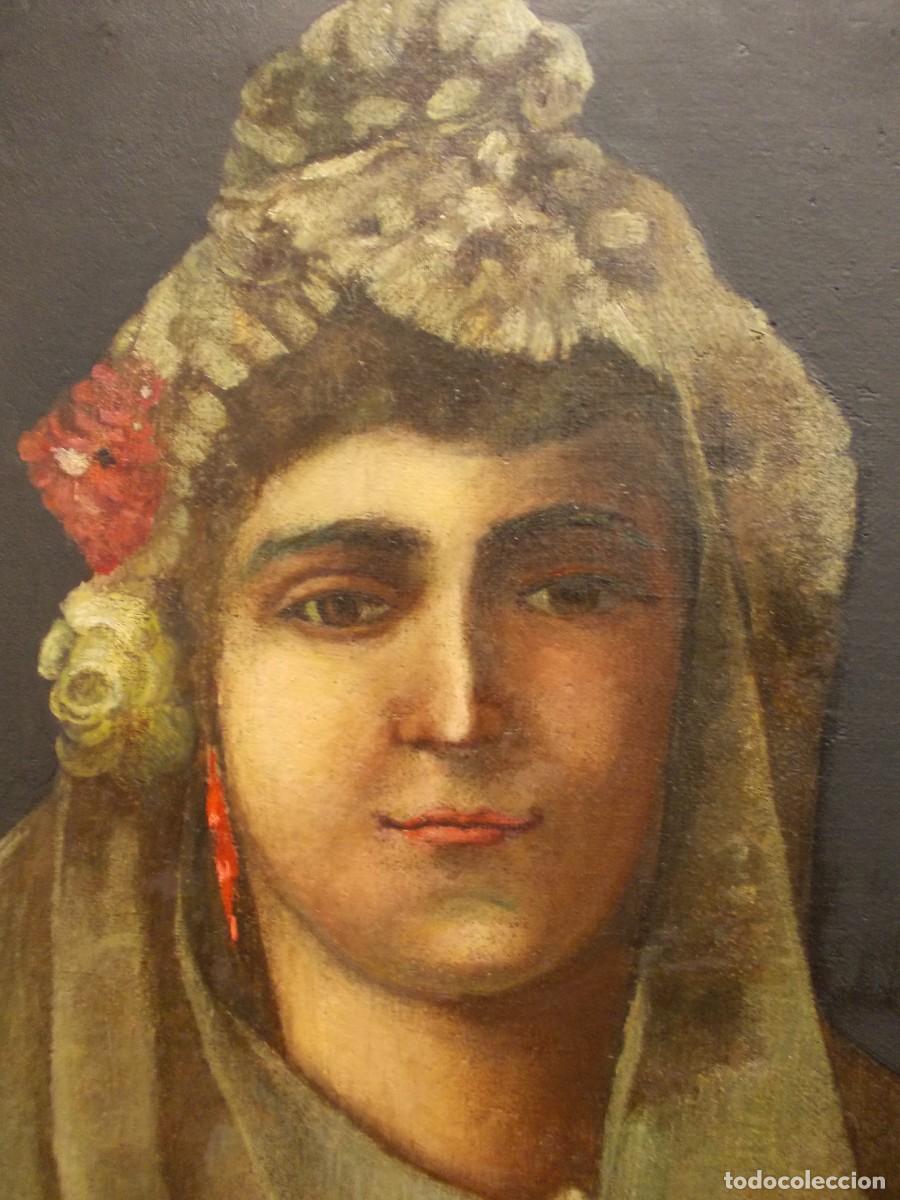 Arte: &Oacute;leo: Manola (mujer con mantilla) - Foto 3