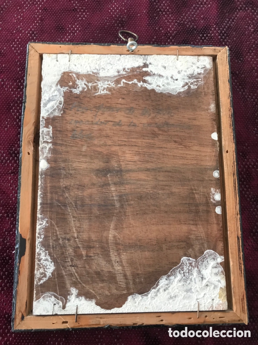 Arte: Oleo sobre madera con marco antiguo - Foto 6