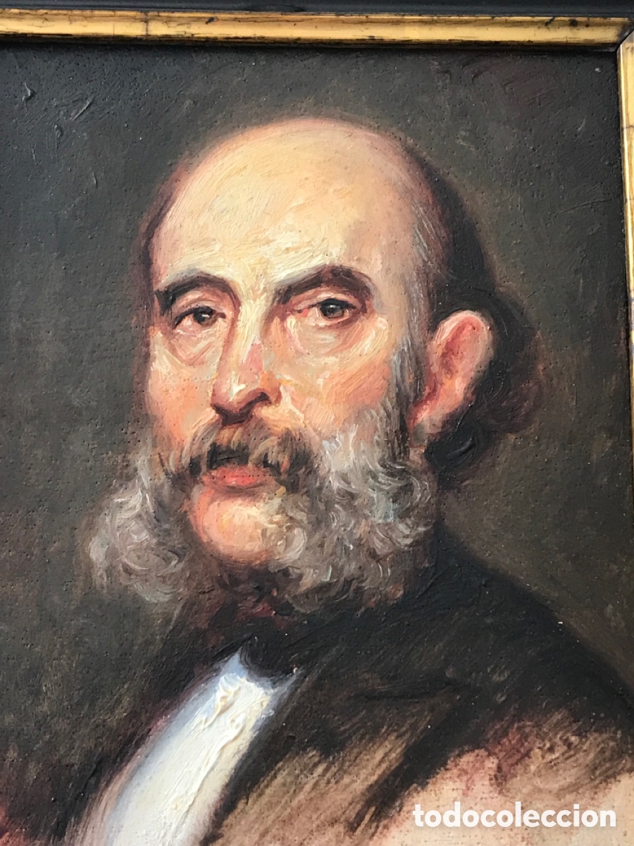 Arte: Oleo sobre madera con marco antiguo - Foto 10