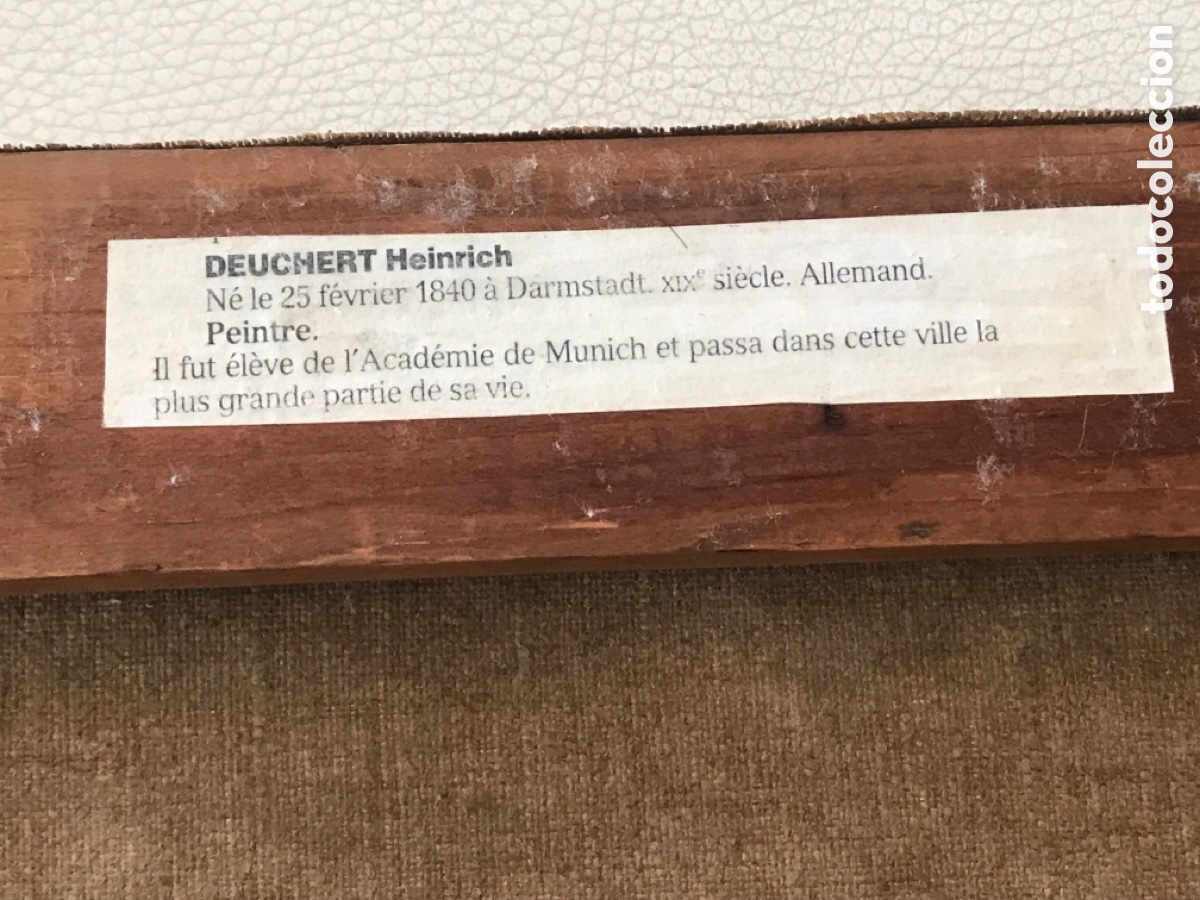 Arte: Oleo sobre lienzo antiguo con marco - Foto 11