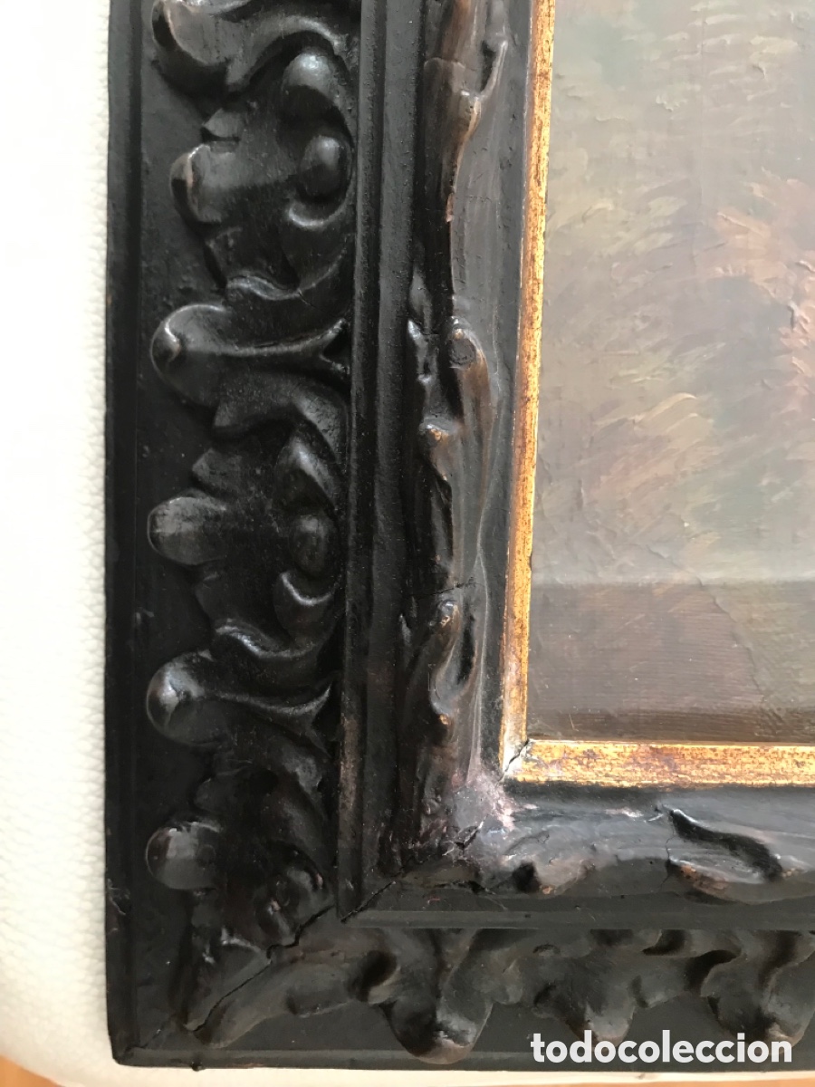 Arte: Oleo sobre lienzo antiguo con marco - Foto 15