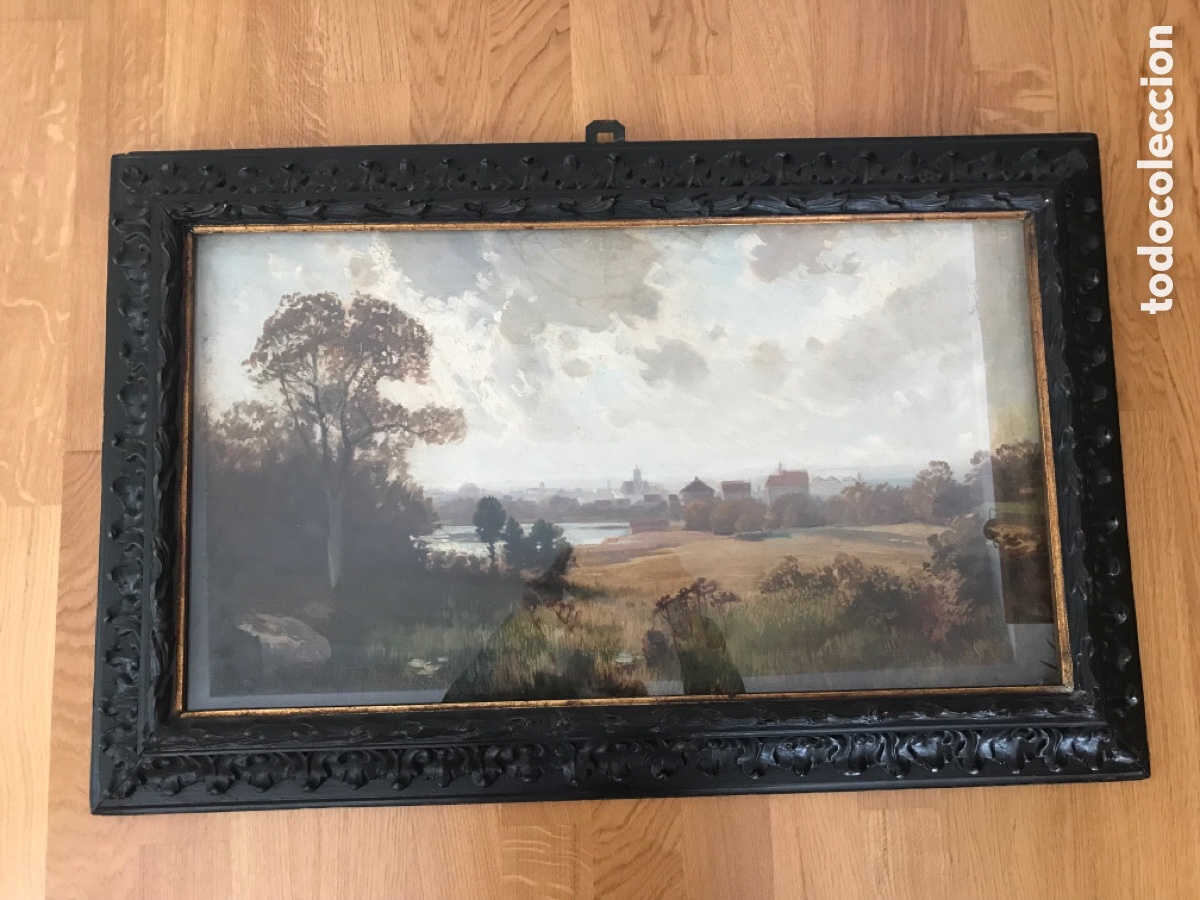 Arte: Oleo sobre lienzo antiguo con marco - Foto 22