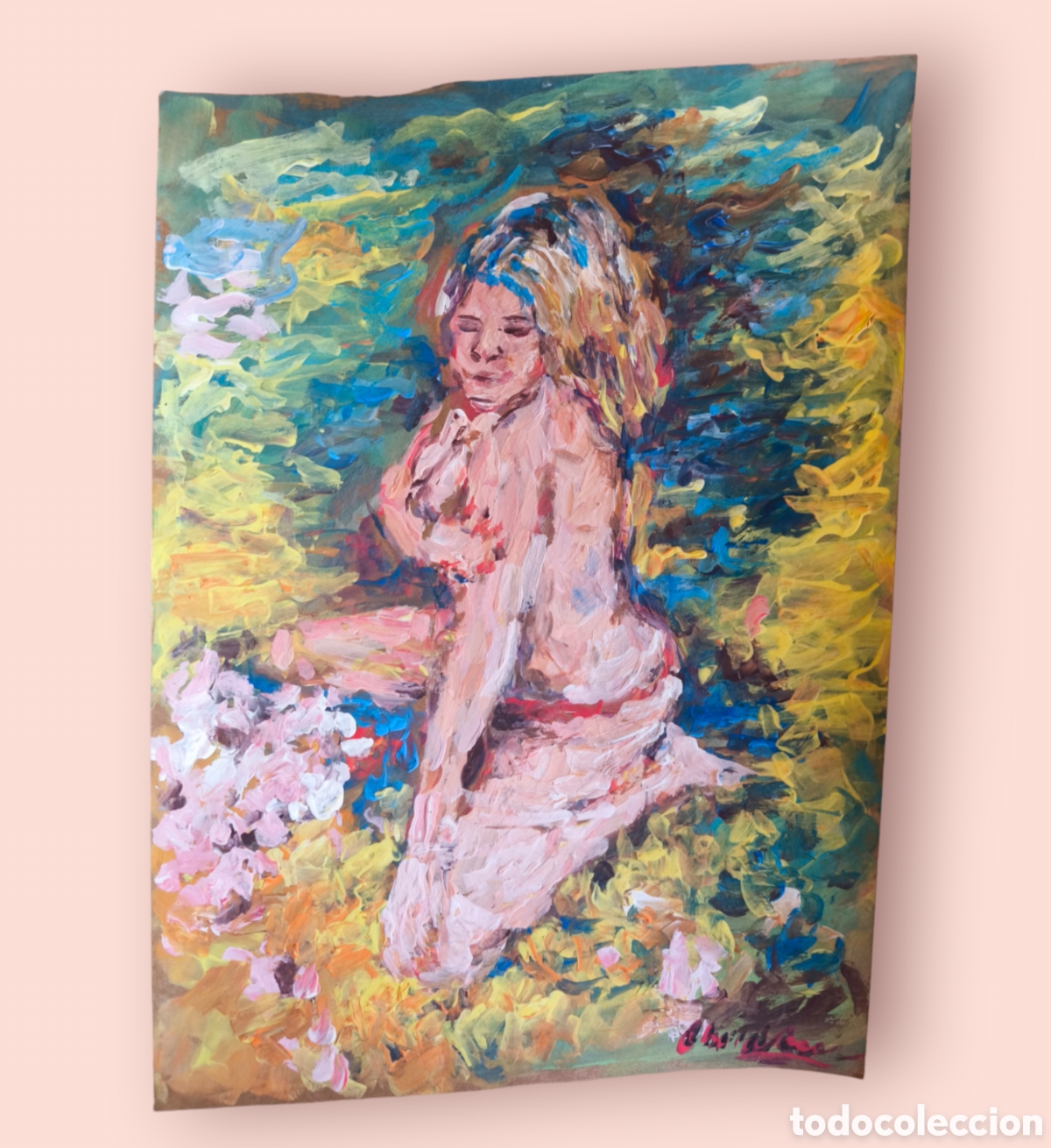 Arte: chica en el rio (original - Foto 1