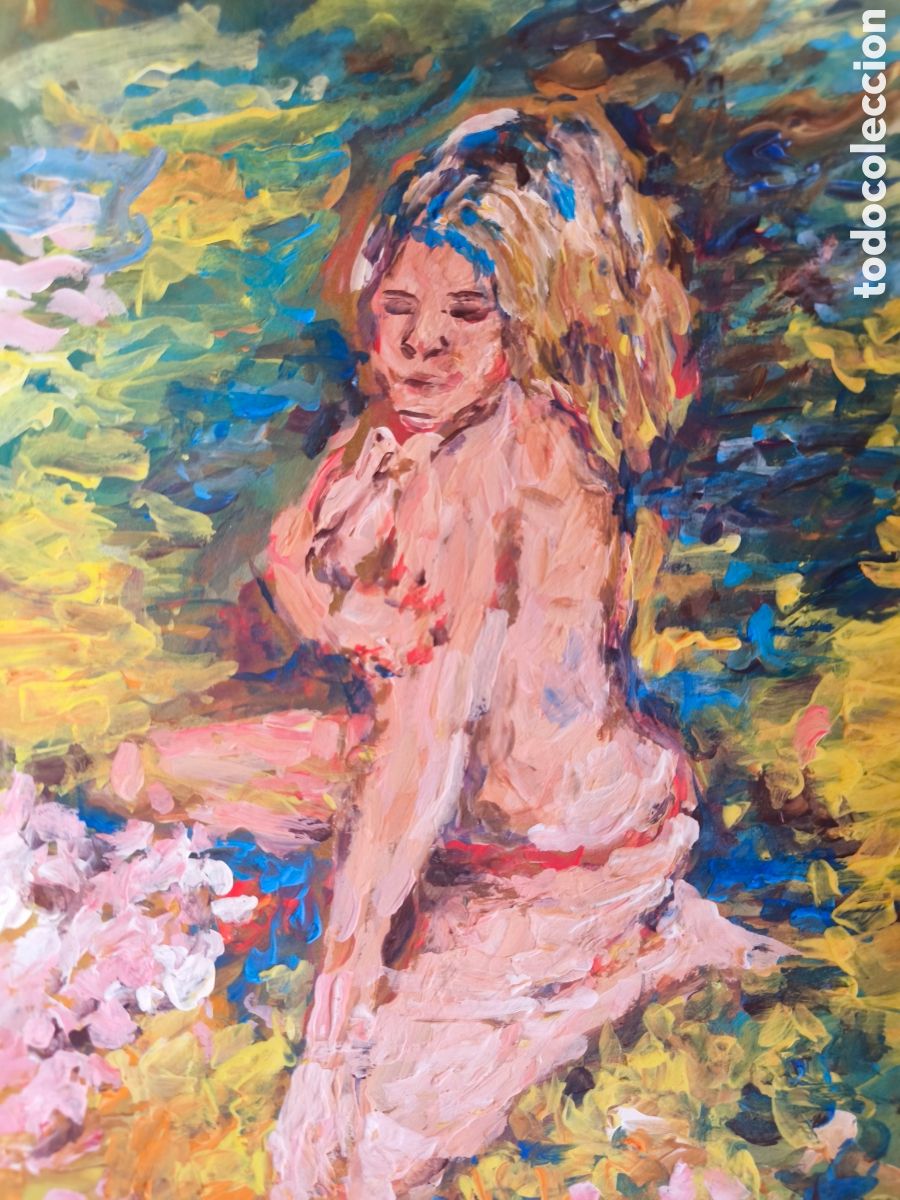 Arte: chica en el rio (original - Foto 2