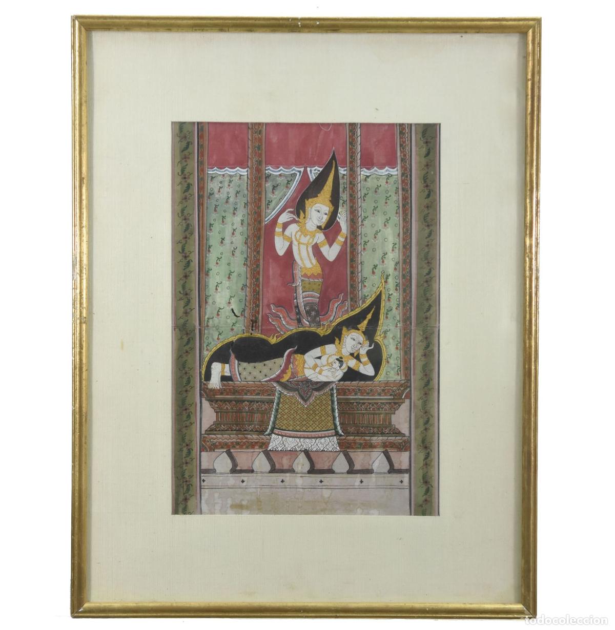 Arte: Lot de 8 peintures tha&iuml;landaises - Foto 2