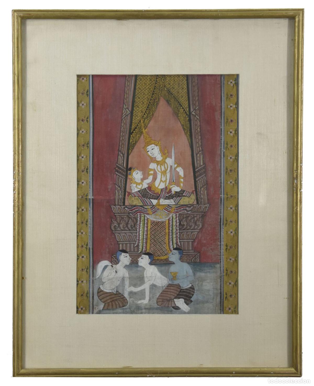Arte: Lot de 8 peintures tha&iuml;landaises - Foto 7