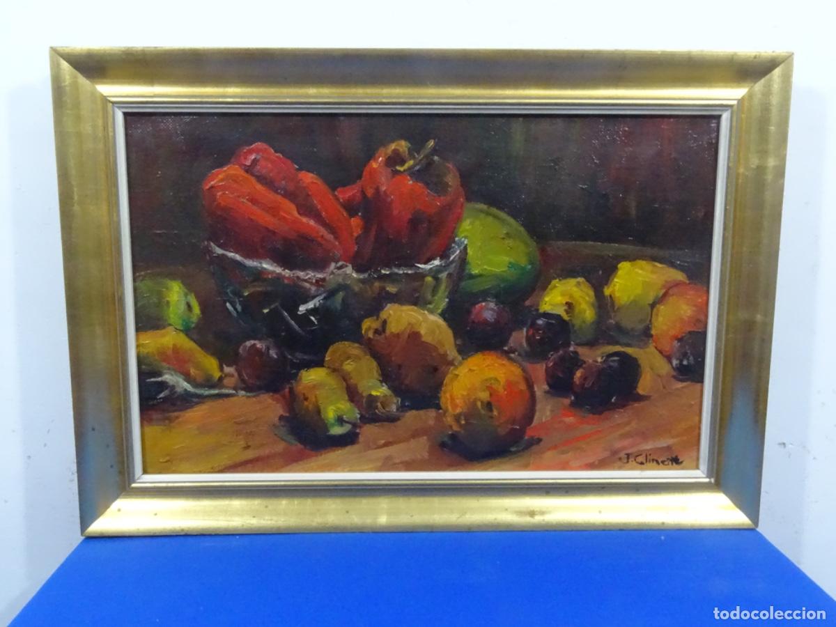 Arte: &Oacute;LEO SOBRE TABLEX J. CLIMENT PINTOR DE TERRASSA. BODEGON. - Foto 1