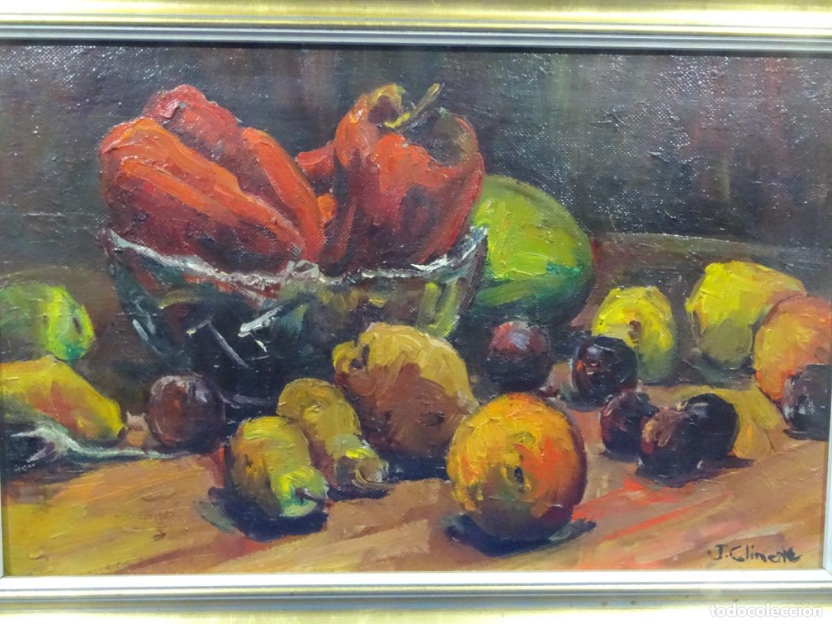 Arte: &Oacute;LEO SOBRE TABLEX J. CLIMENT PINTOR DE TERRASSA. BODEGON. - Foto 2