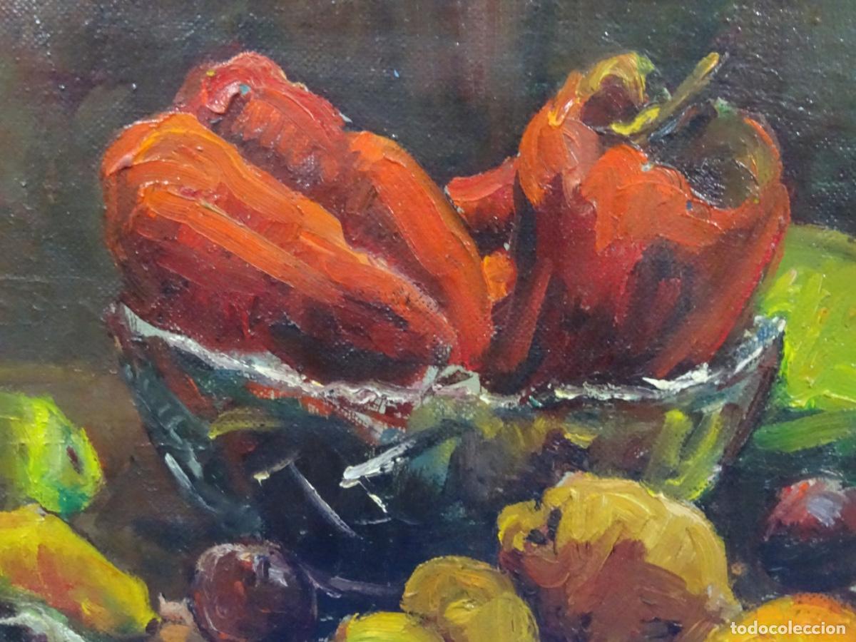 Arte: &Oacute;LEO SOBRE TABLEX J. CLIMENT PINTOR DE TERRASSA. BODEGON. - Foto 3