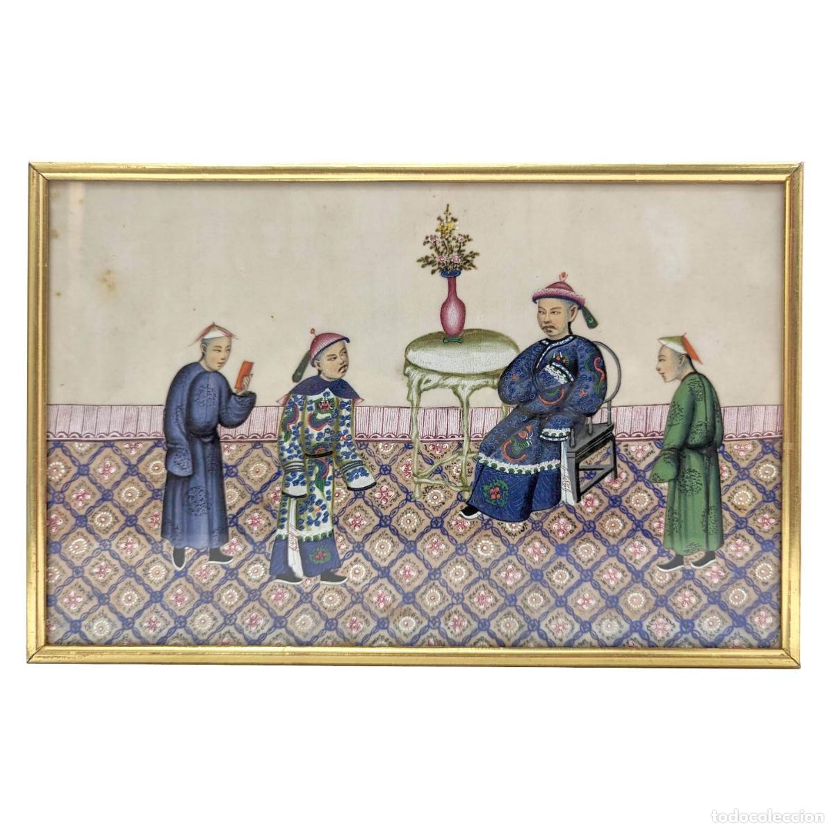 Arte: Gouache chinoise sur papier de riz - Foto 1