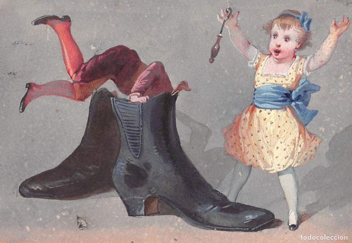 Arte: Illustrations originales peintes &agrave; la gouache vers 1900 - Foto 2